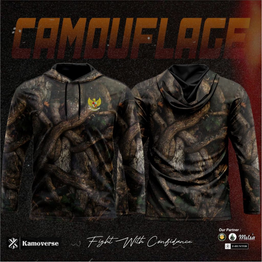 Free buff - baju camo berburu / kaos jersey camo murah / baju hunting murah / baju camo hunting mura