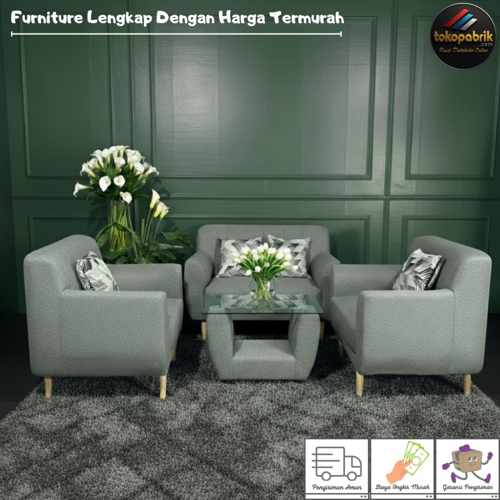 Sofa Retro 221 Minimalis / Kursi Tamu Murah Modern Subang Purwakarta Cirebon Tasik