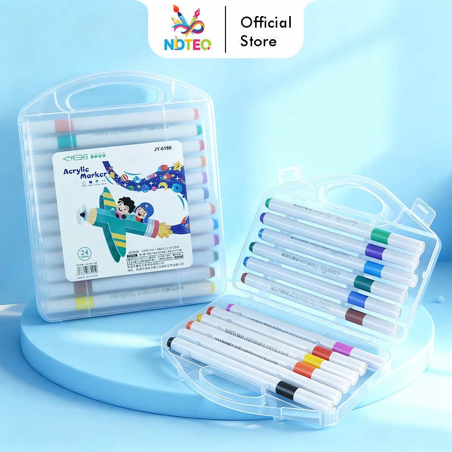 Spidol Akrilik Set Lengkap Varian Warna Permanen Cepat Kering Perlengkapan Menulis YL0305