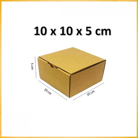 Box Die Cut Ukuran 10x10x5 cm Dus Kotak E Flute Kue Tart & Bolu Kardus Single Wall Packaging Hamper 