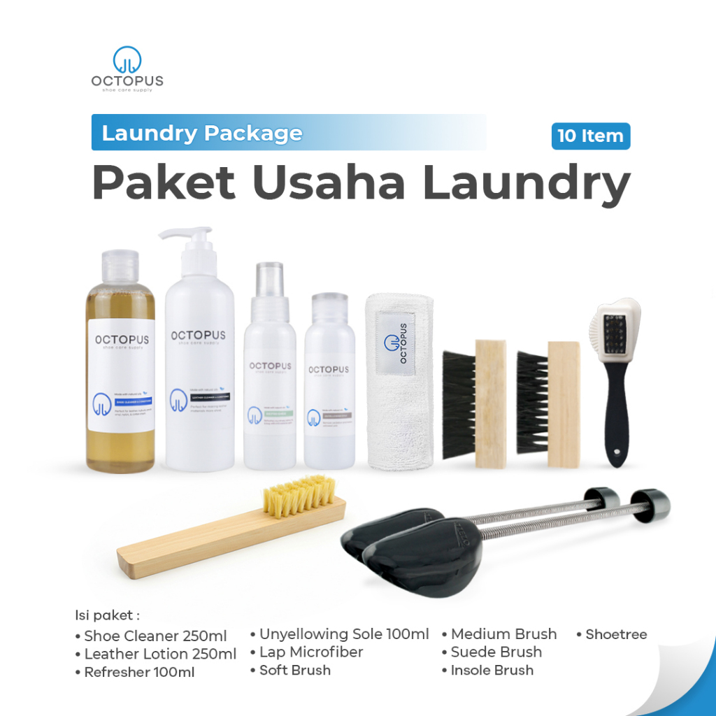 Octopus Paket Usaha Laundry Sepatu Pembersih Sepatu