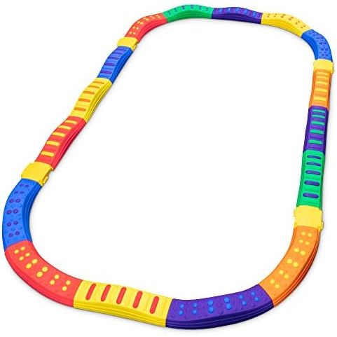 Sunny & Fun 20pc Balance Beam Gymnastics Obstacle Course for Kids | Interlocking Stepping Board