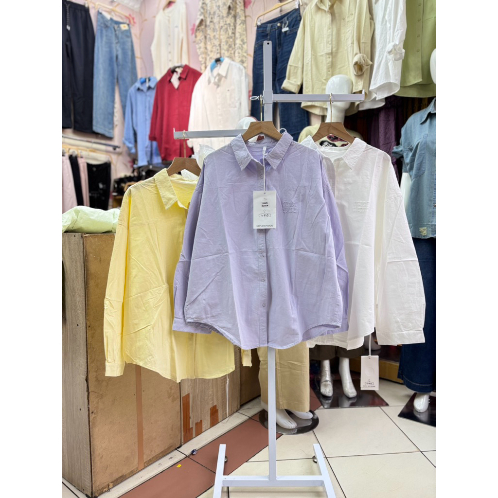 Kemeja Wanita XBD  (6260-miu2) Soft jeans premium (Ld: 124pj: 72)