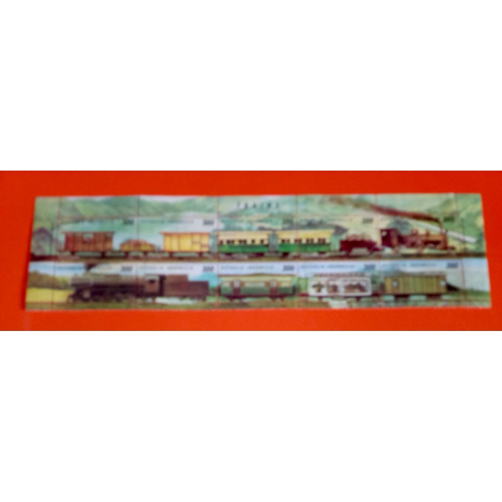 Souvenir Sheet Prangko Kereta Api dan Istana Presiden 1998