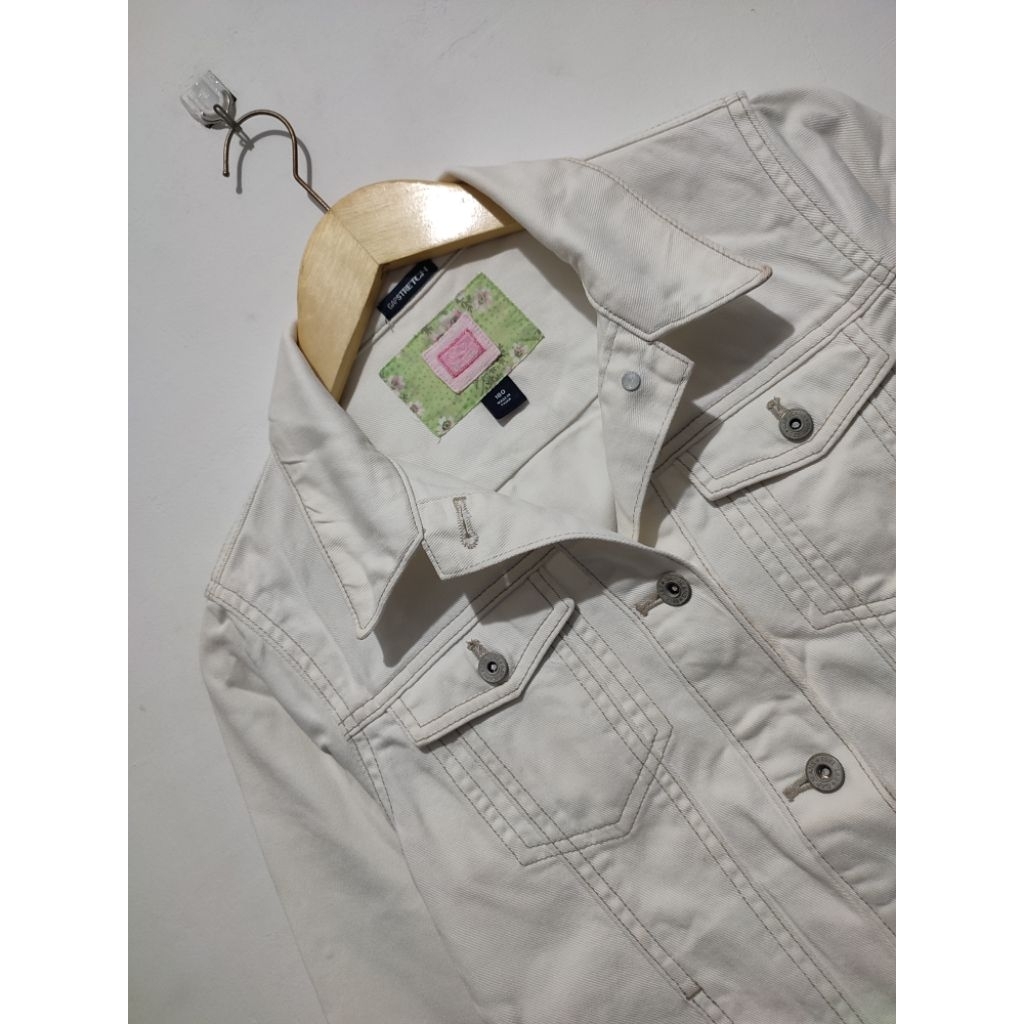 Jaket Jeans Gap Stretch Putih