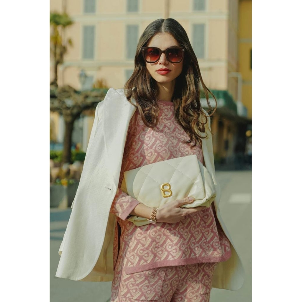 Ready Bimu Knit Buttonscarves Grey Pants M (NEW), Knit Top Pink (PL)