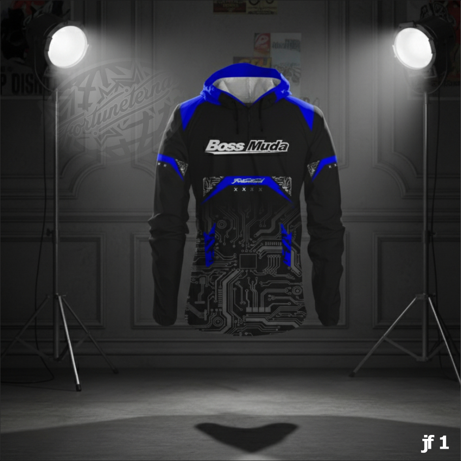 Jaket Parasut Racing Custom – Desain Nama/Logo Sendiri,Gaya Racing, Bisa Tambah Nama & Nomor Start