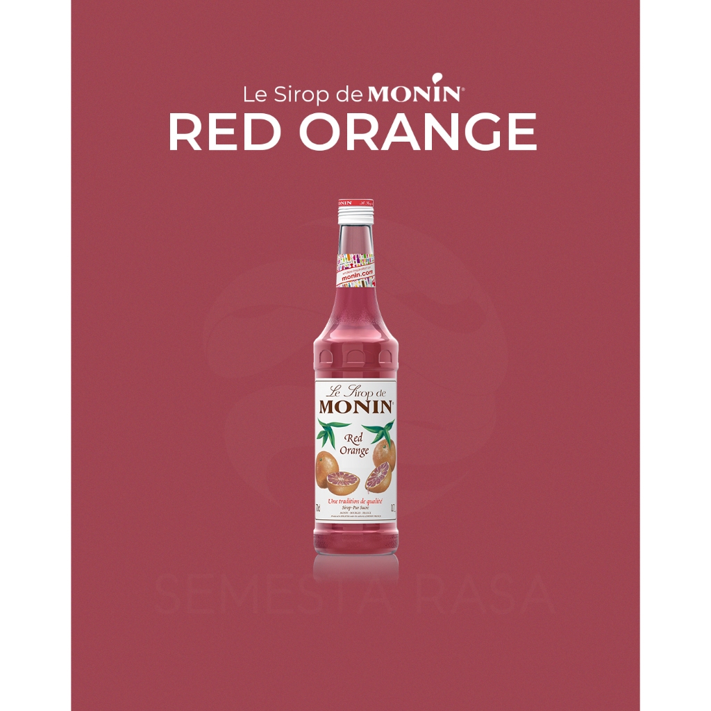 Monin Red Orange / Blood Orange Syrup 700ML | Sirup Rasa Jeruk Darah Merah Sunkist 700 ML