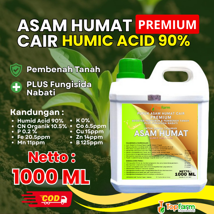 Pupuk Asam Humat Cair 90% / Asam Humat Cair Humic Acid 90% / Pembenah Tanah Asam Humat / Asam Humat 