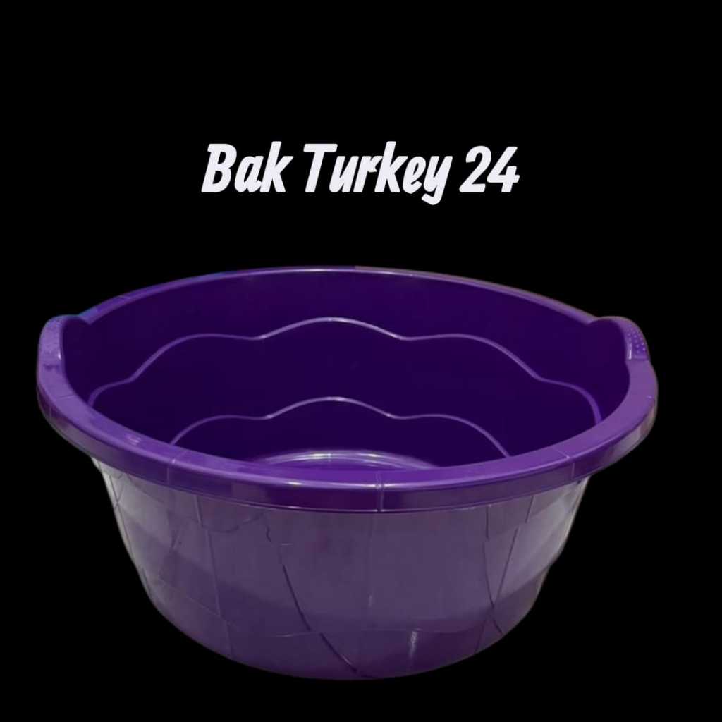 Baskom plastik / Baskom serbaguna /Bak Turkey 24 Ungu