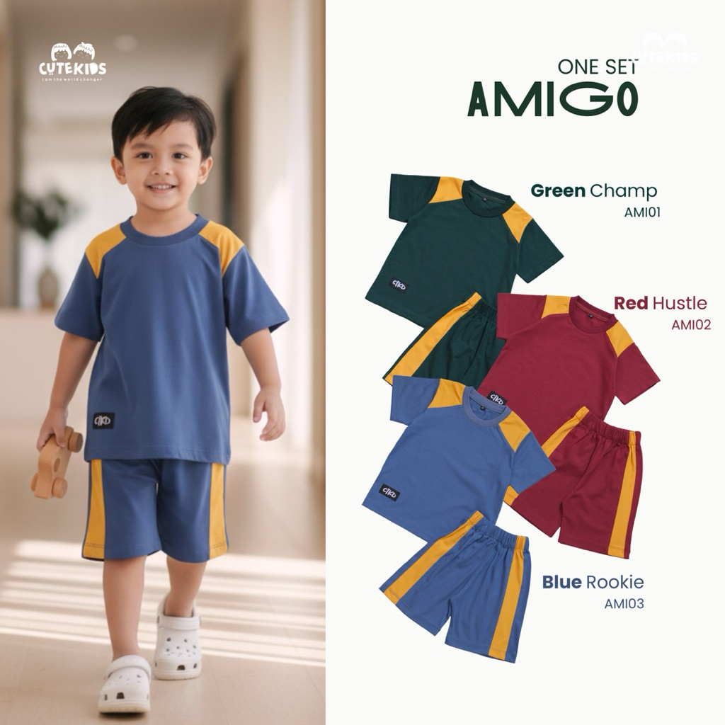 Baju Anak Laki-Laki Cotton Combed Cutekids Amigo Usia 1-8 Tahun Cutekids