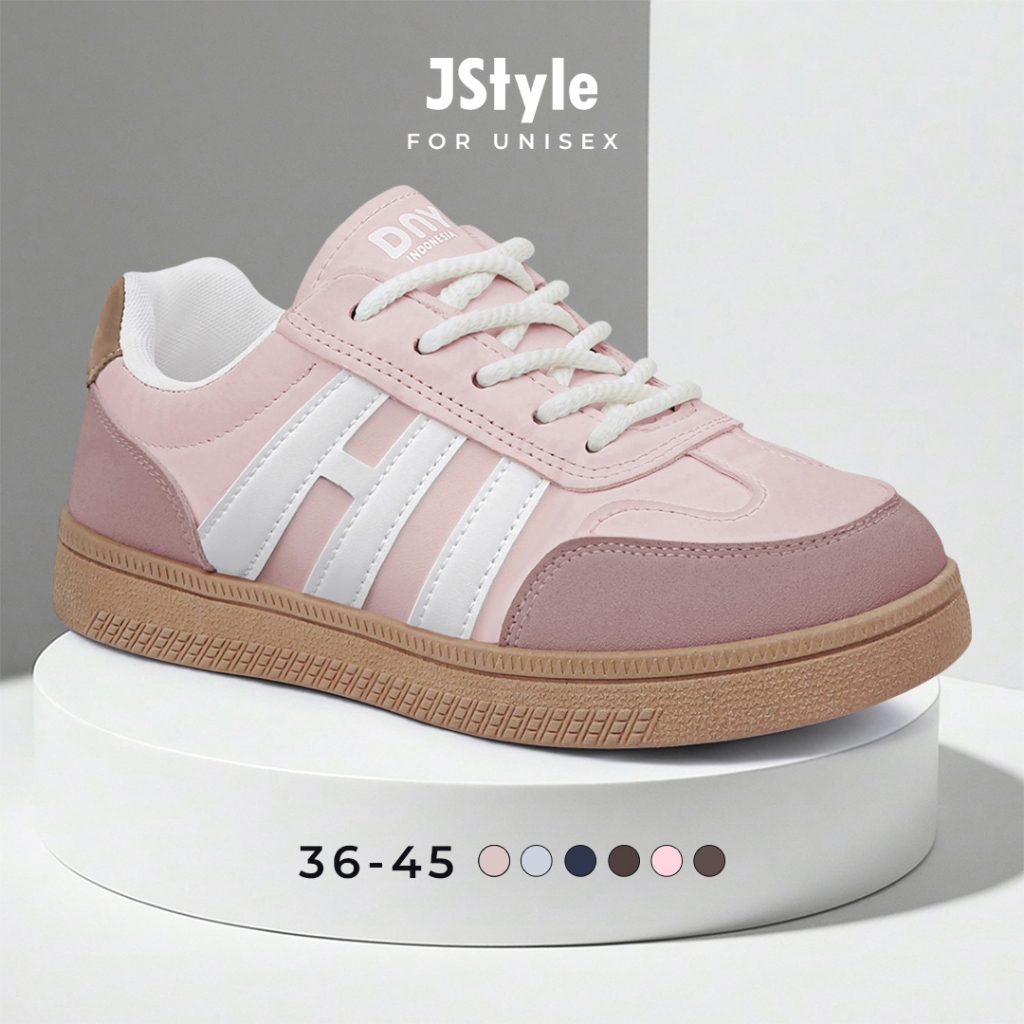 JS Sepatu Sneakers Wanita Sepatu Olahraga Kekinian Sport Shoes Sneaker Cewek Casual Shoes SP-363