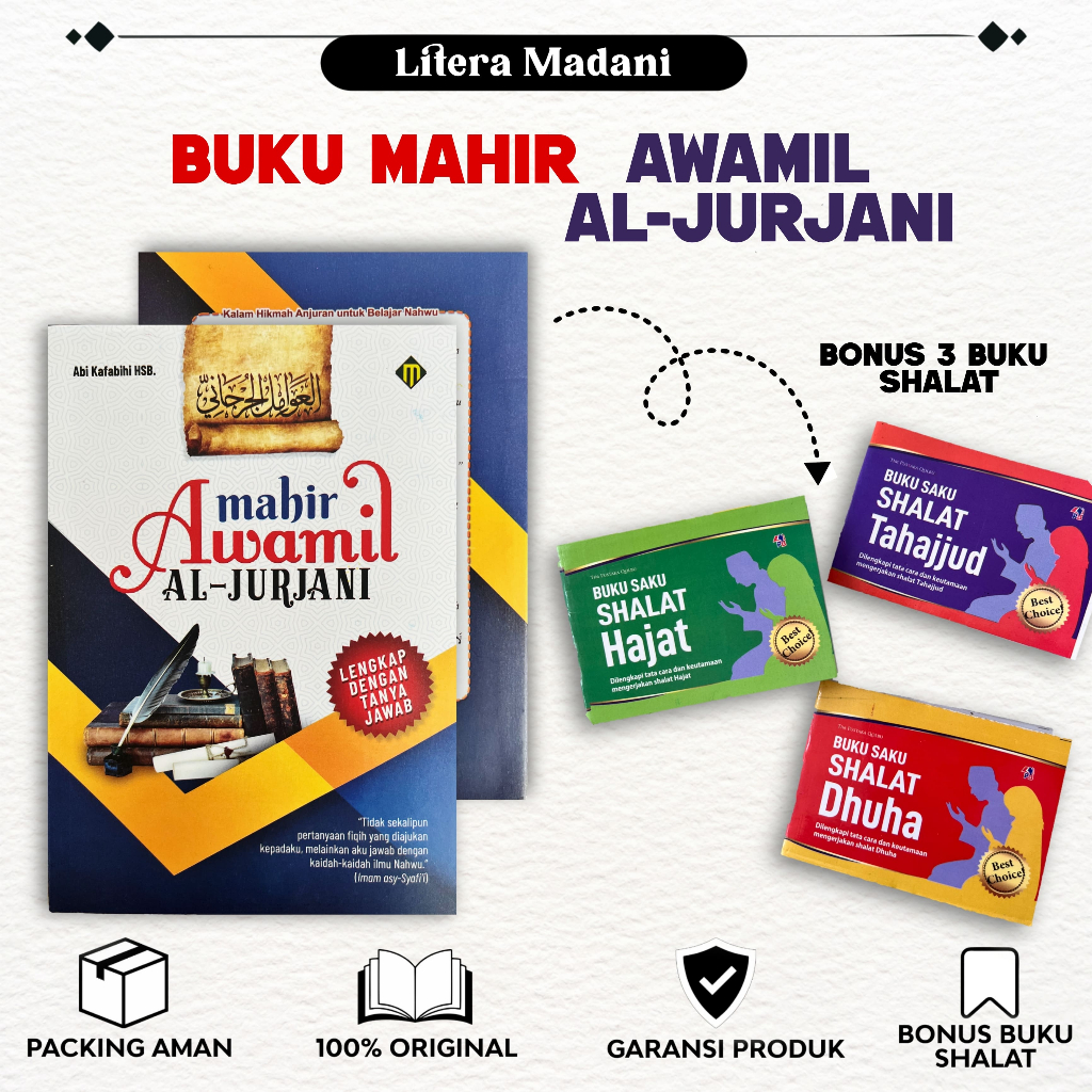 (Asli Original) Buku Mahir Awamil Al- Jurjani + Gratis 3 Buku Saku