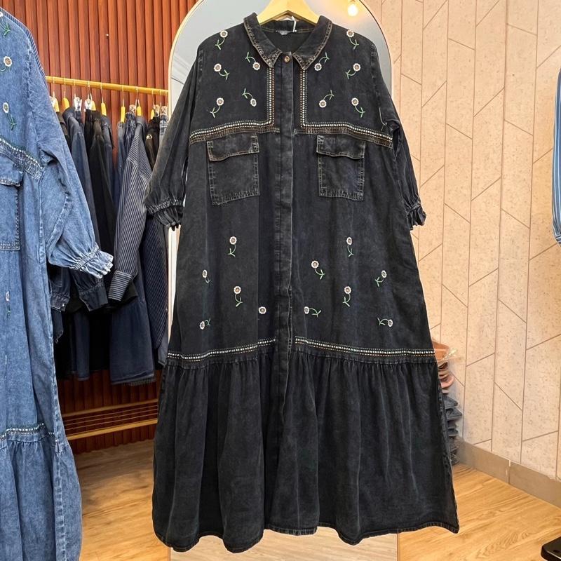 Gamis Jeans Wanita Dewasa Tunik Jeans Wanita Premium Tunik Denim Premium