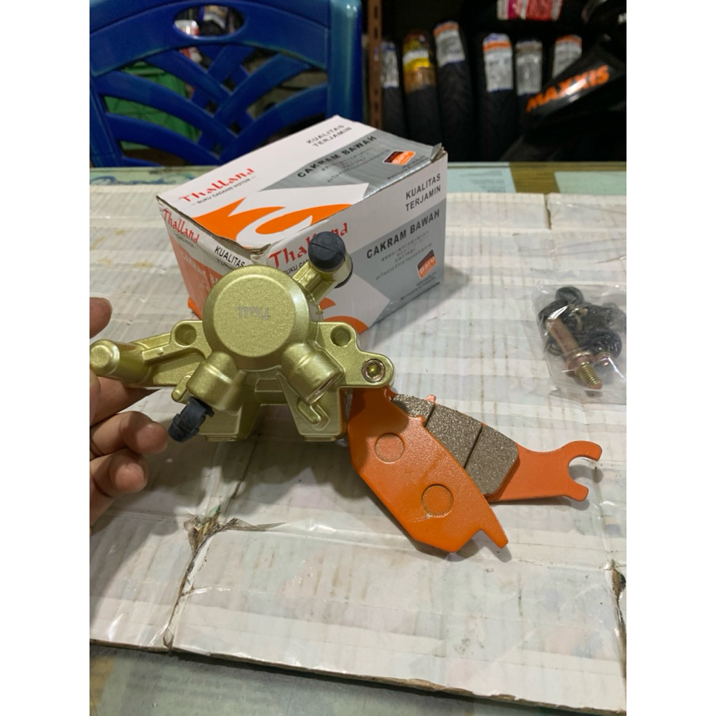 CAKRAM BAWAH BELAKANG MEGAPRO MEGA PRO MONO NEW 2010 / TIGER NEW MASTER REM BAWAH KALIPER CALIPER BA