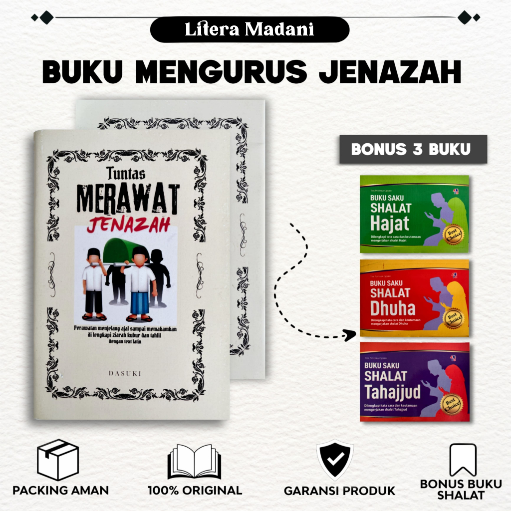 (100% Original) Buku Tuntas Merawat Jenazah + Gratis 3 Buku Saku Sholat