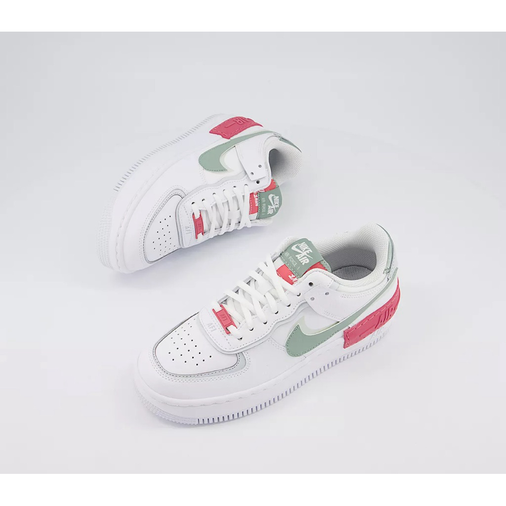 Preloved Nike Air Force 1 Shadow AF1 Shadow Sneakers Trainers - White Jade Smoke Seafoam Pink - size
