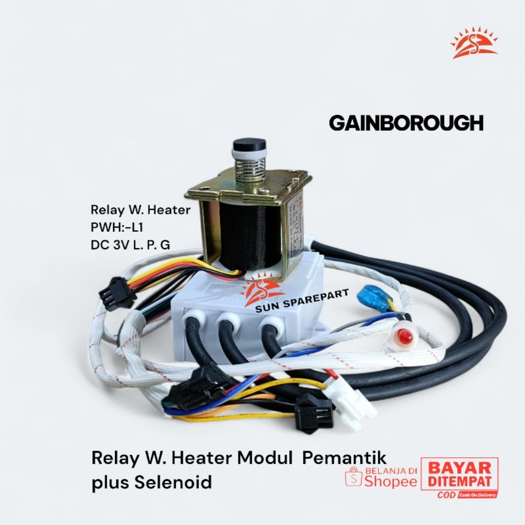 Modul pemantik Water Heater + selenoid pemanas Air Gas GAINSBOROUGH