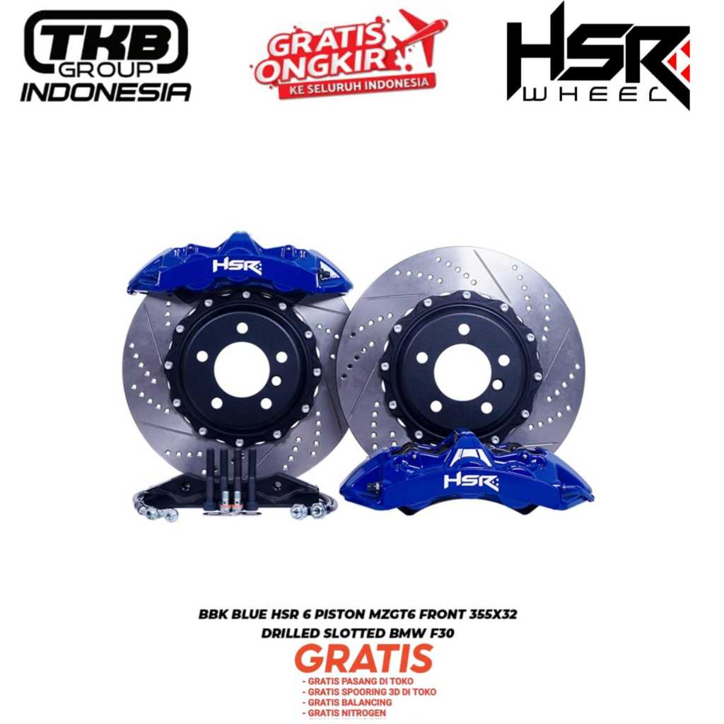 PROMO BBK BLUE BMW F30 MERK HSR WHEEL UKURAN 355X32