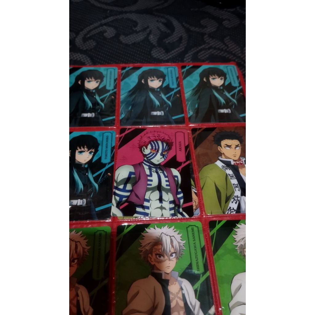 family mart x demon slayer kimetsu no yaiba card akaza ori langka