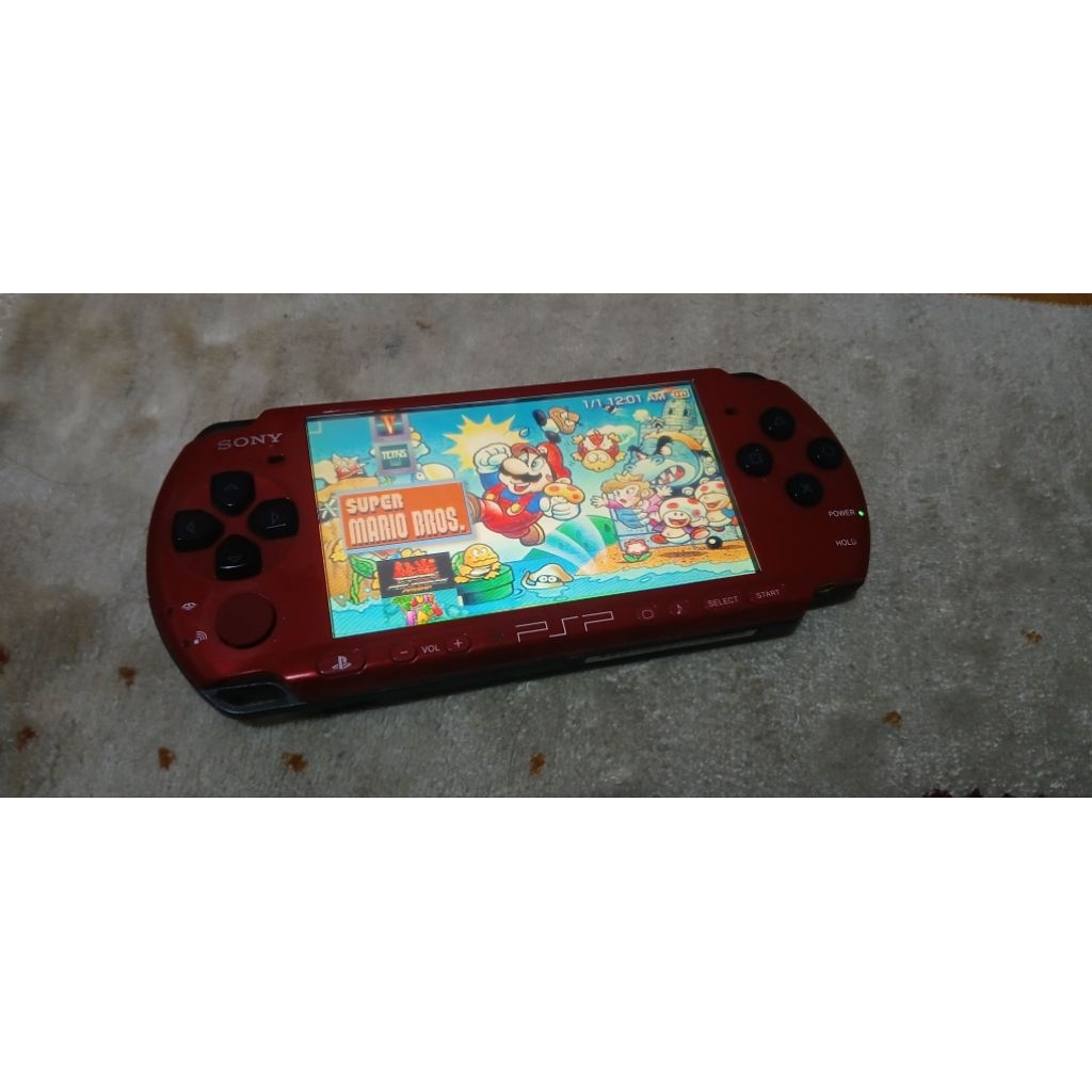 PSP Sony 3000 Red MERAH  MANTAPP TERISI FULL 40 GAME