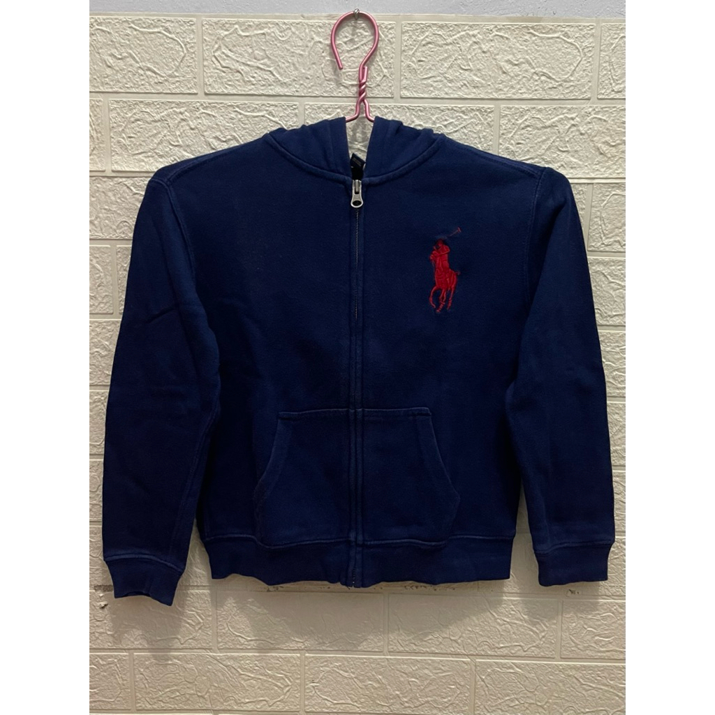 Hoodie Ziper Anak Polo Ralph Lauren Big Logo Original Second