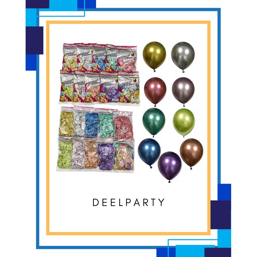 BALON LATEX CHROME 12 INCH