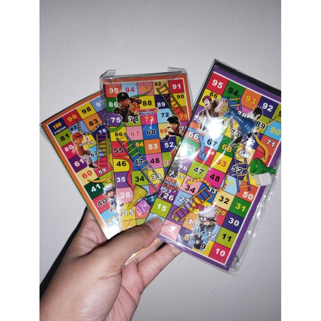 10pcs Mainan ular tangga mini/ular tangga kecil/mainan anak murah/mainan edukatif ular tangga isi 10