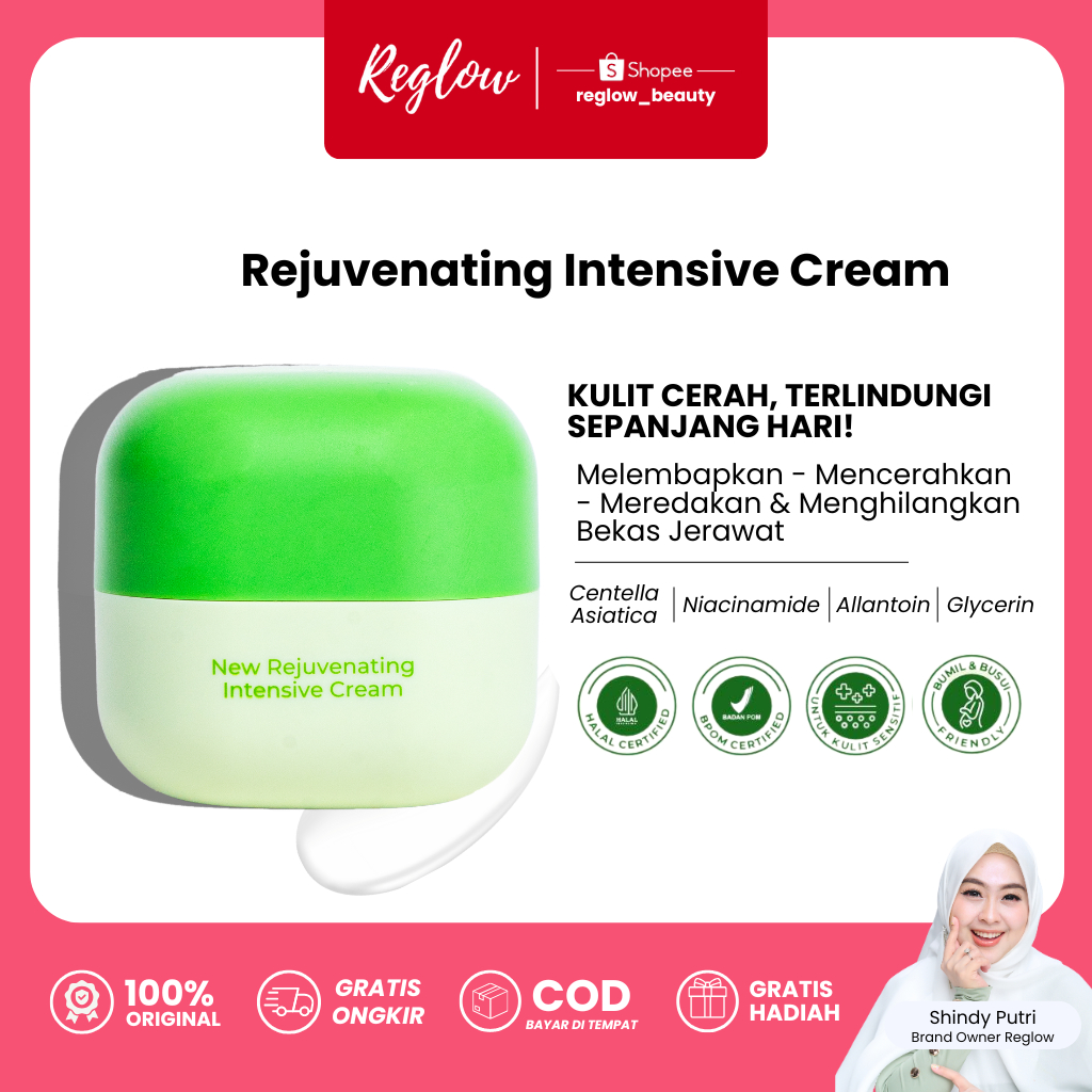 REGLOW Cream dr Shindy Skincare Original BPOM Skincare Wajah Glowing Krim Pelembab Anti Aging