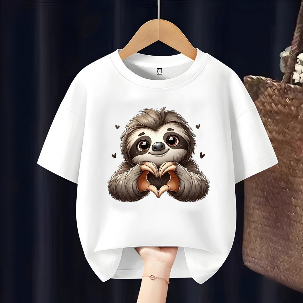 BAJU KAOS ANAK SLOTH ANIMAL SLOTH CUTE FREE CUSTOM NAMA