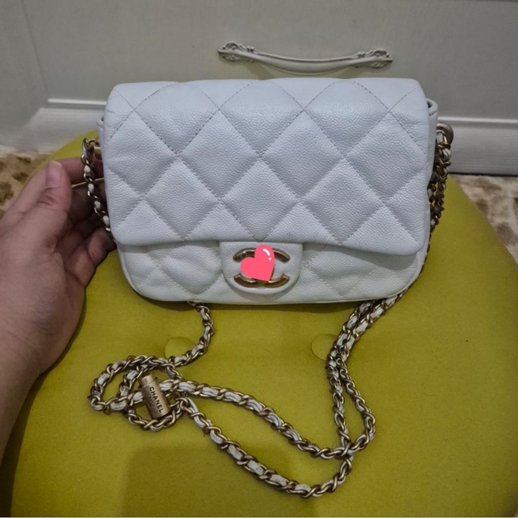 CENDOL Mini Classic Caviar Flap Bag Pedees Michrochip