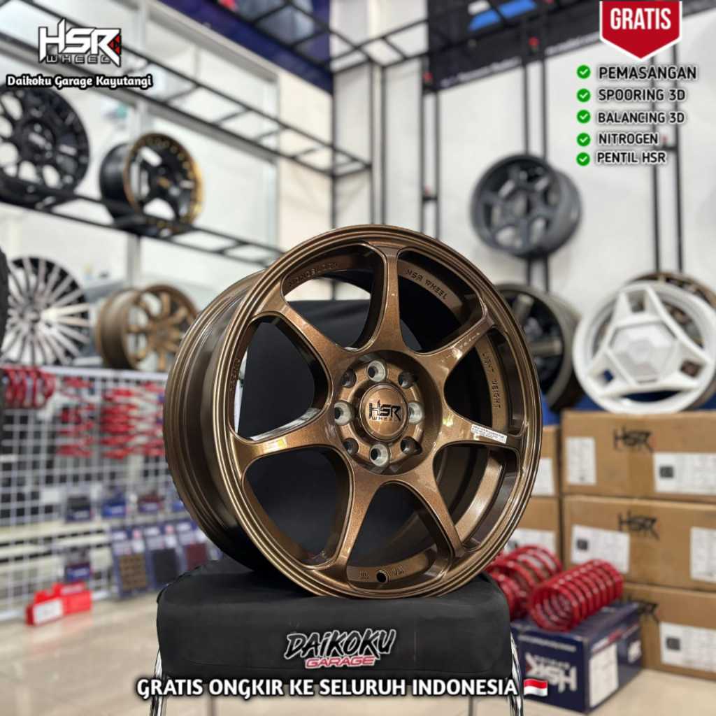 Jual Velg Mobil Ring 16 HSR Boroko Sebunsuta r16 Glossy Coffee Bronze