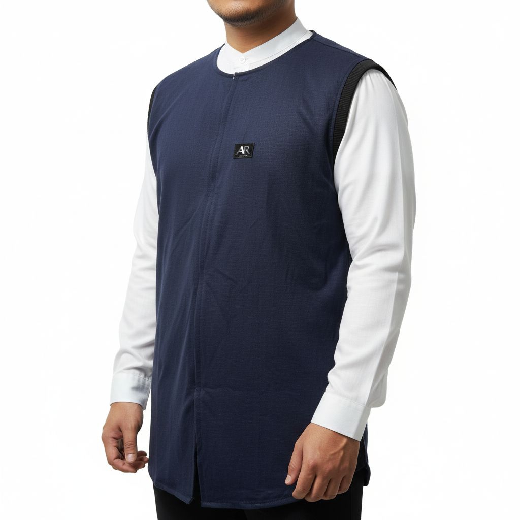 ROSAL / Rompi Shalat / Baju koko Pria/rompi solat rosal Zipper polos/rompi pria rosal/rompi solat po