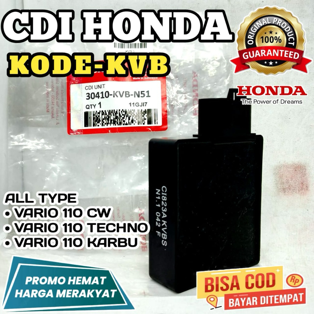 CDI KVB,ORIGINAL HONDA,CDI VARIO 110 CW,CDI VARIO 110 TECHNO,CDI VARIO 110 KARBU,CDI GARANSI RESMI,V