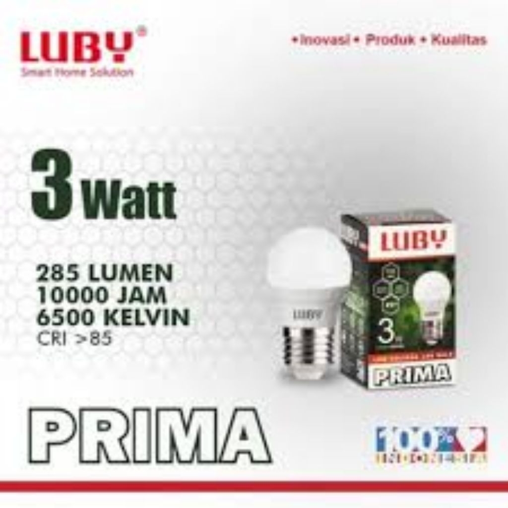 (LUBY) Bohlam Lampu Led Luby Prima 3 Watt | Led Prima  (Grosir)