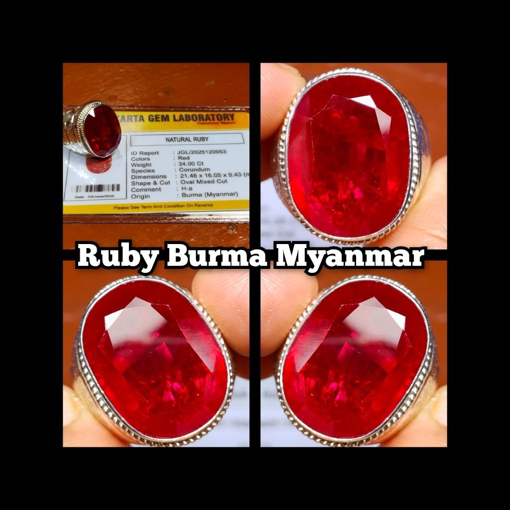 PERMATA RUBY BURMA MYANMAR KRISTAL
