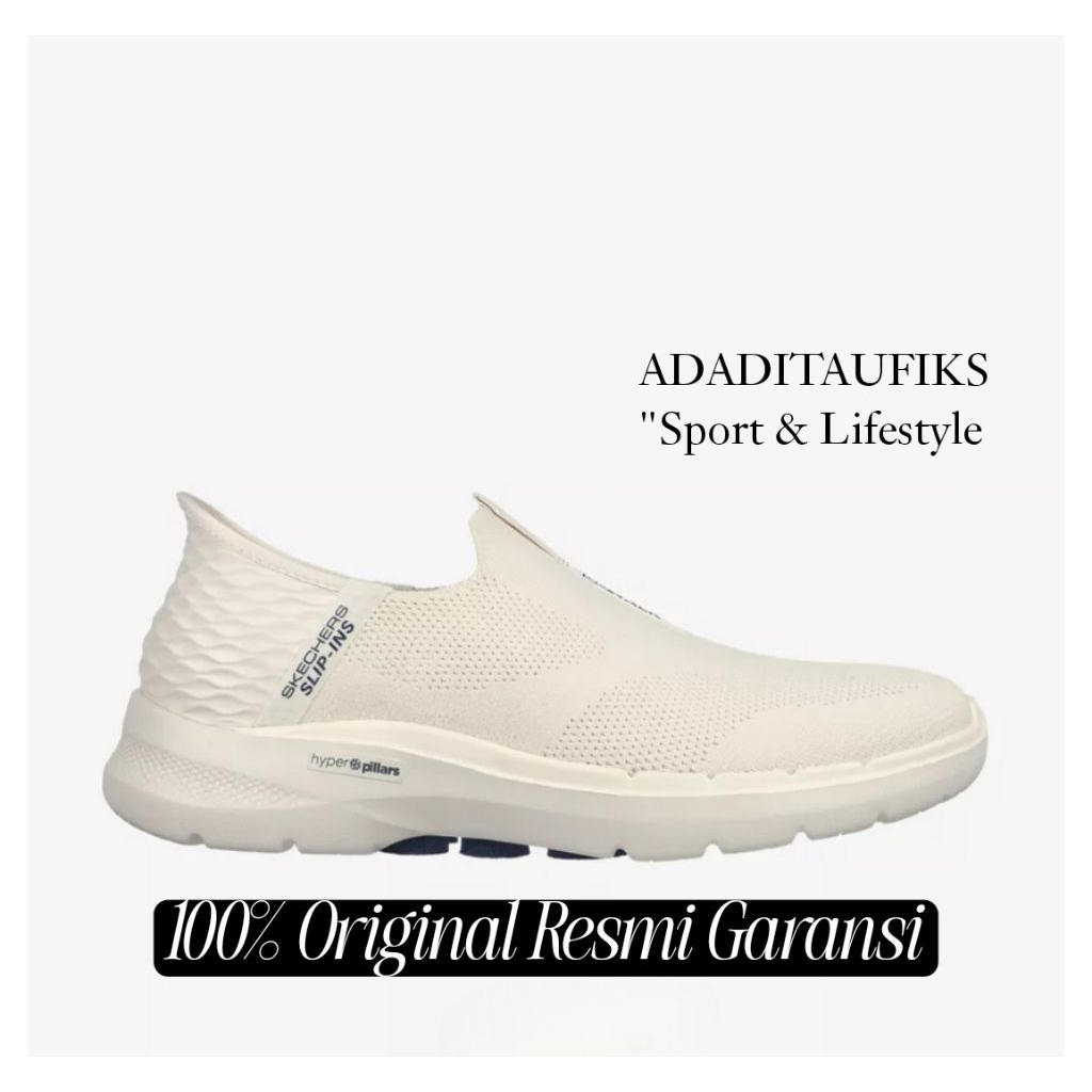 Sepatu Skechers Go Walk 6 Slip-Ins Original 216278/NAT