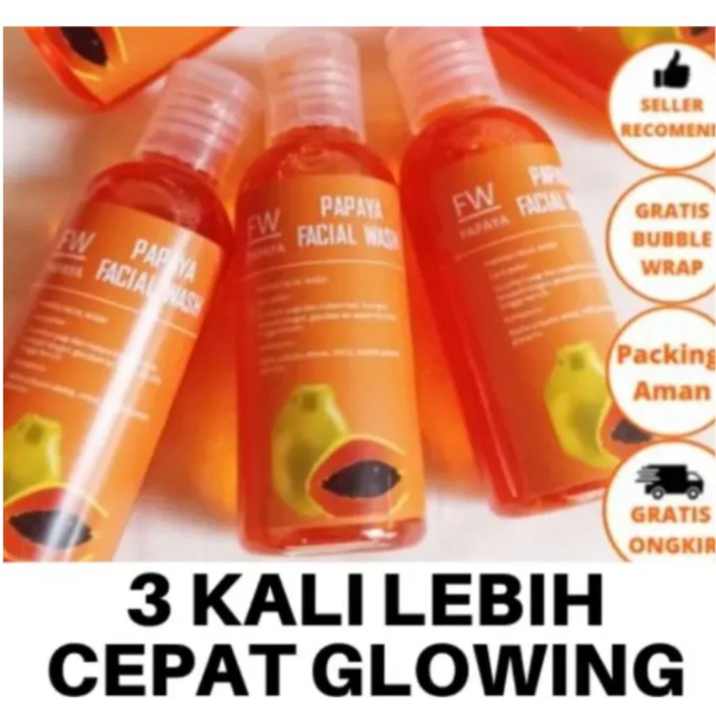 Sabun Pepaya RDL Original 100% - Facial Wash Brightening Sabun Papaya Cair 60ml  3x Lebih Efektif Me