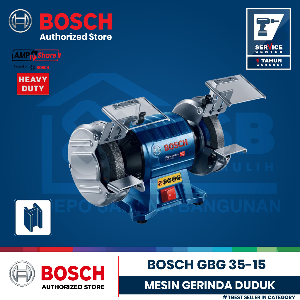BOSCH Mesin Gerinda Duduk Roda Ganda GBG 35-15