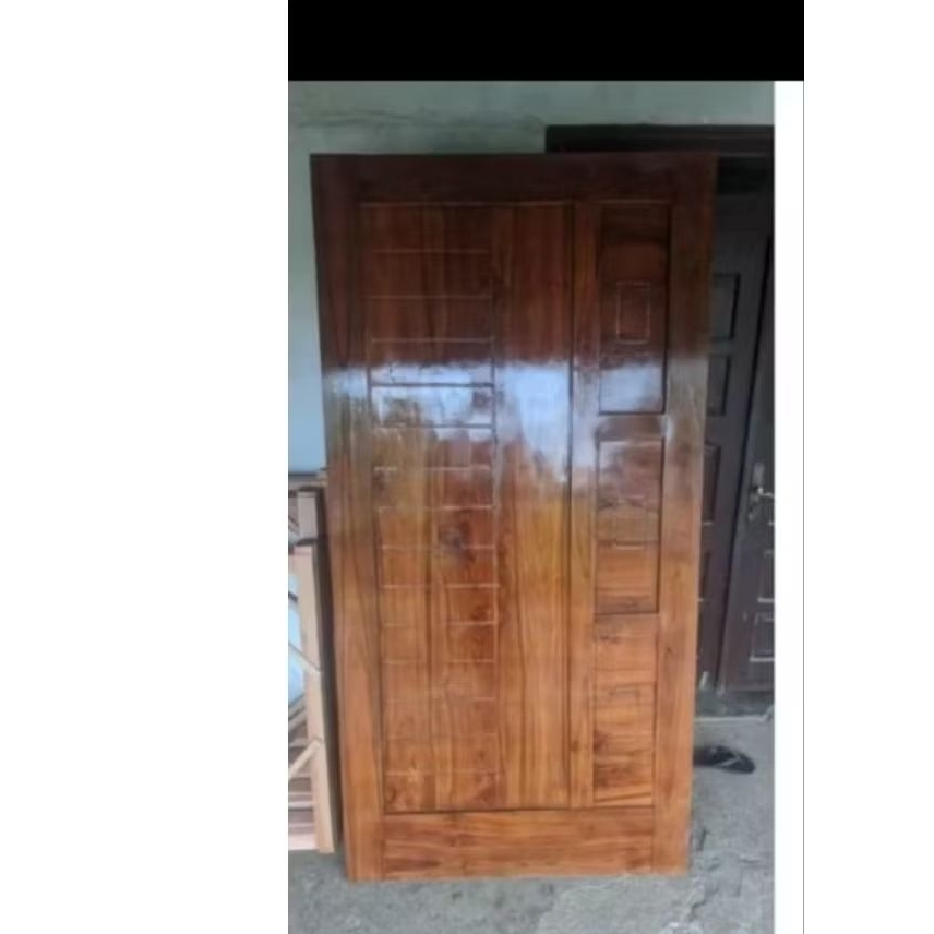 {HARGA SUBSIDI} PINTU JATI SUPER PREMIUM TEBAL ISIAN 3 CM & FINISHING PLITUR, CAT & CLEARCOAT