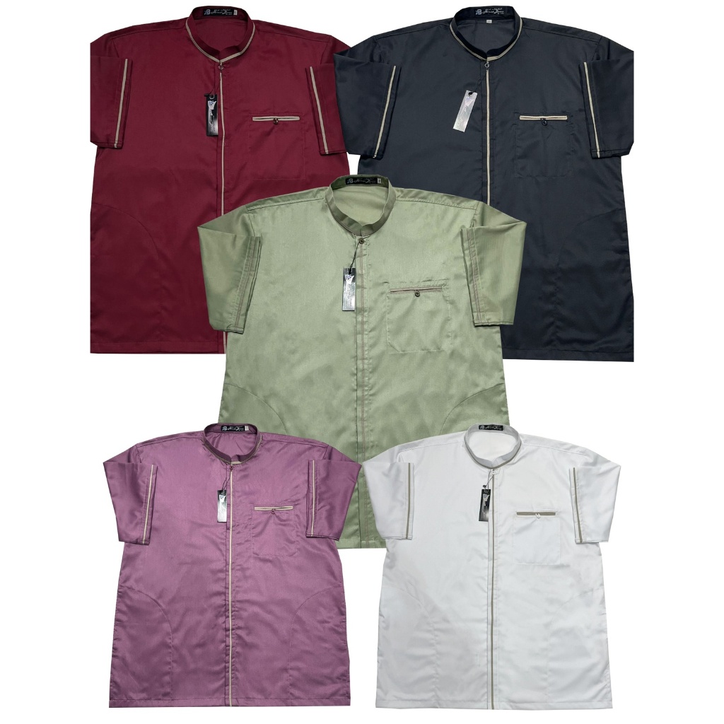 Koko Al qadr Baju Koko Pria Jumbo Katun Premium Pendek || Baju Koko Pria Jumbo Premium Lengan Pendek