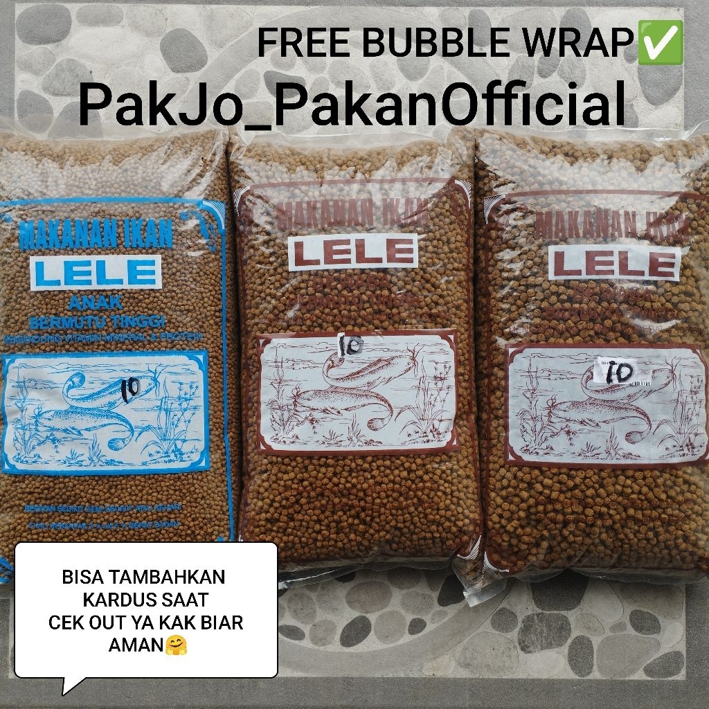 PAKAN LELE (1 KG) PUR LELE, NILA, MUJAER, GURAMI, BANDENG DLL