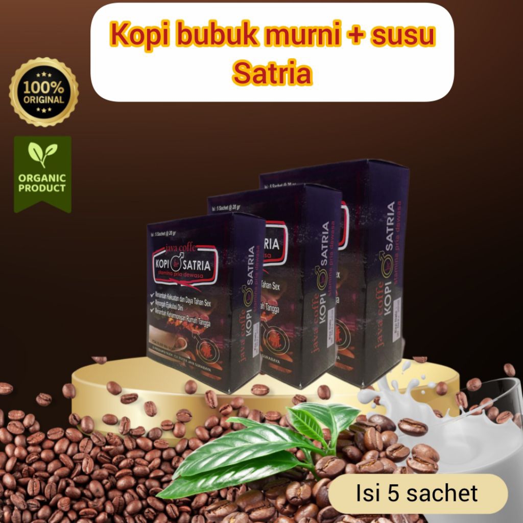 kopi bubuk murni+susu SATRIA //ORIGINAL