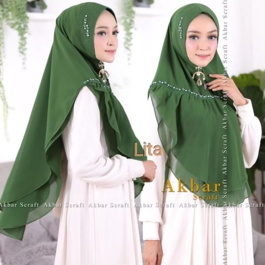 KHIMAR LITA BY AKBAR SCARF BAHAN CERUTY