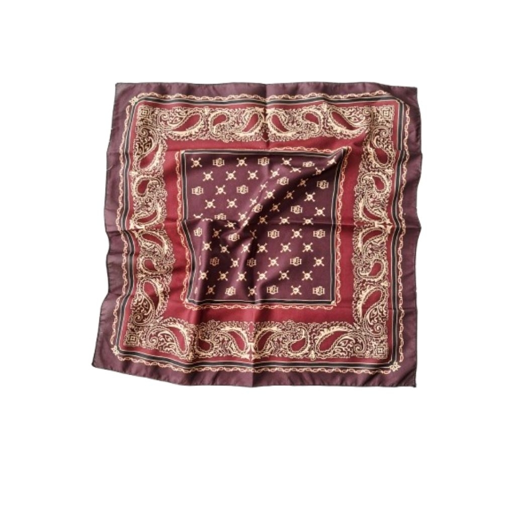 slayer bandana motif batik merah / paisley bandana