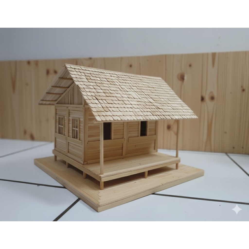 miniatur rumah adat Sunda tagog anjing