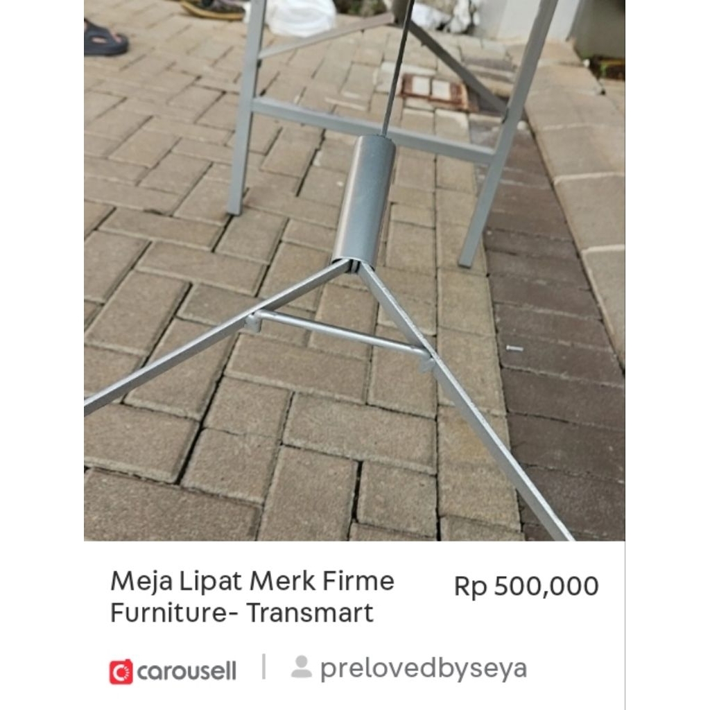 [Preloved- Nego] Meja Lipat Merk Firme Furniture- Transmart