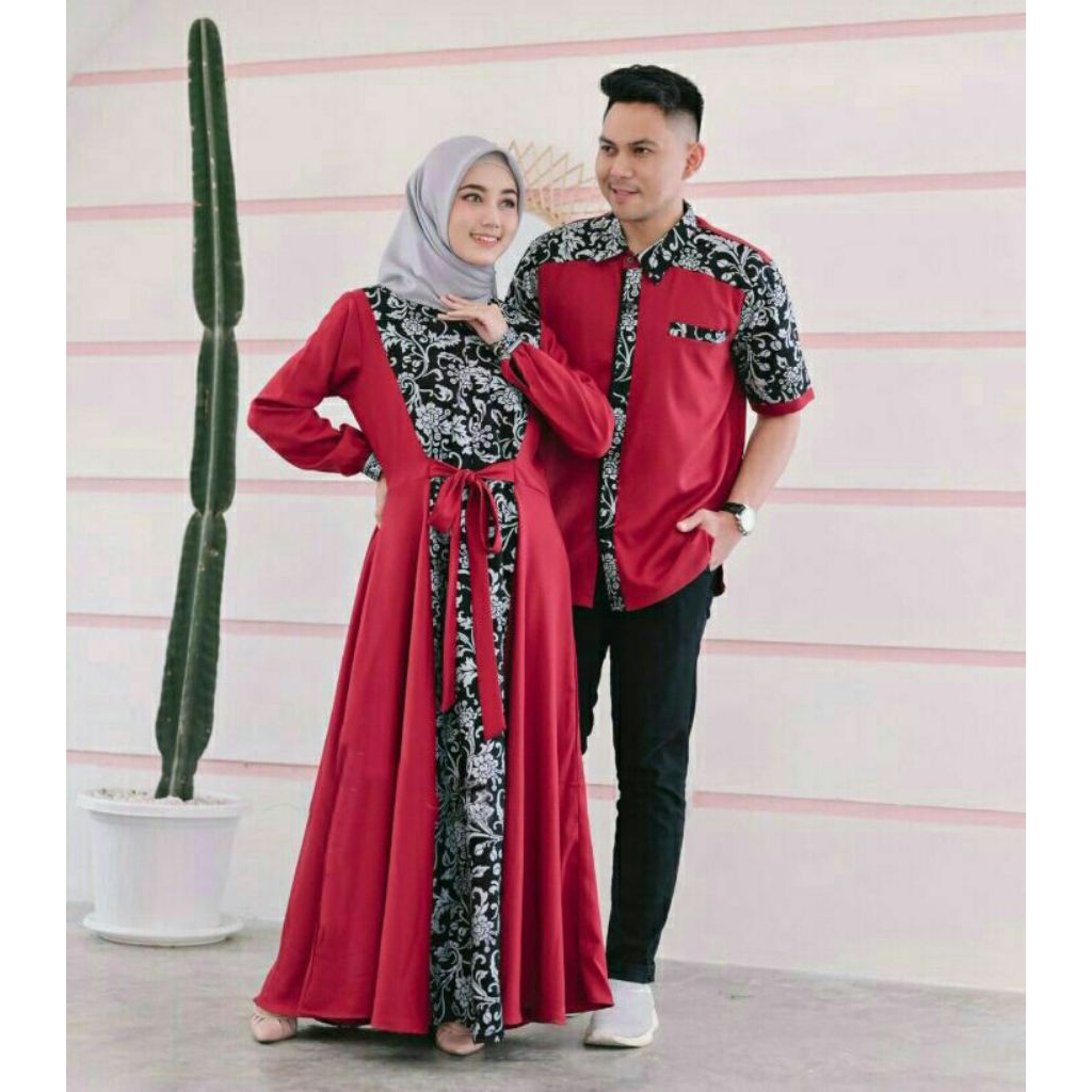 Baju gamis COUPLE Batik Pekalongan