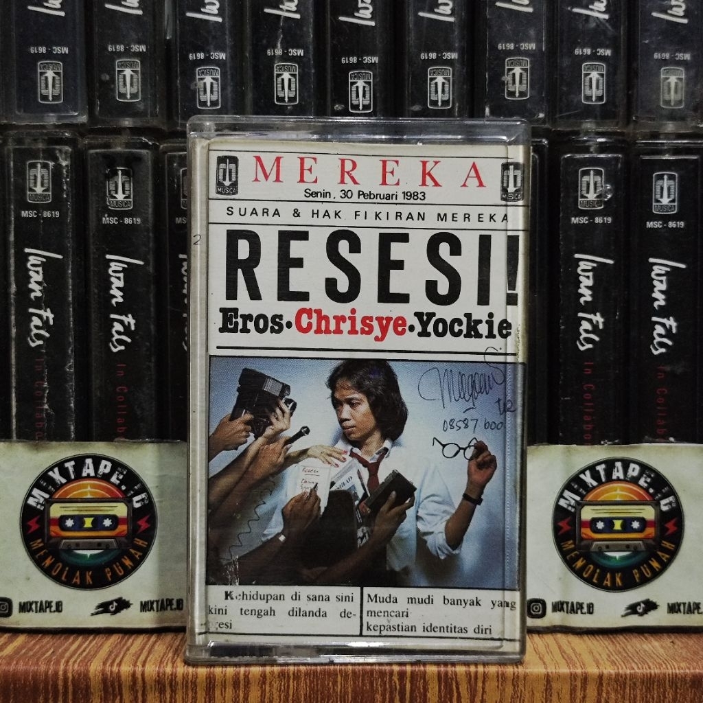 Kaset - Chrisye - Eros Djarot - Yockie Suryo Prayogo - Resesi - Radio Tape - Kaset Pita - Radio - Pe