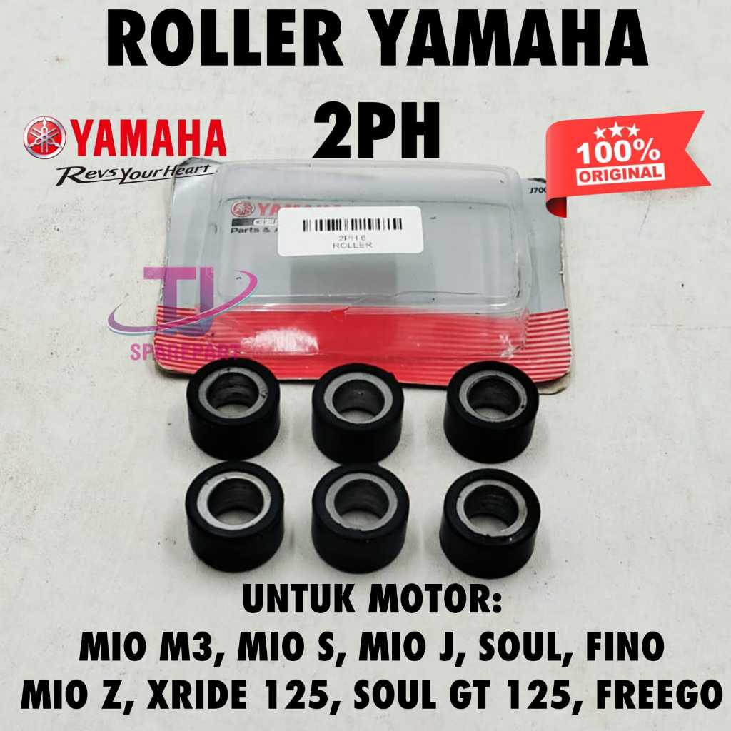 ROLLER 2PH KUALITAS ORIGINAL ASLI YAMAHA WEIGHT SET MIO M3 Soul Xeon 2PH -E7632- ORI GARANSI